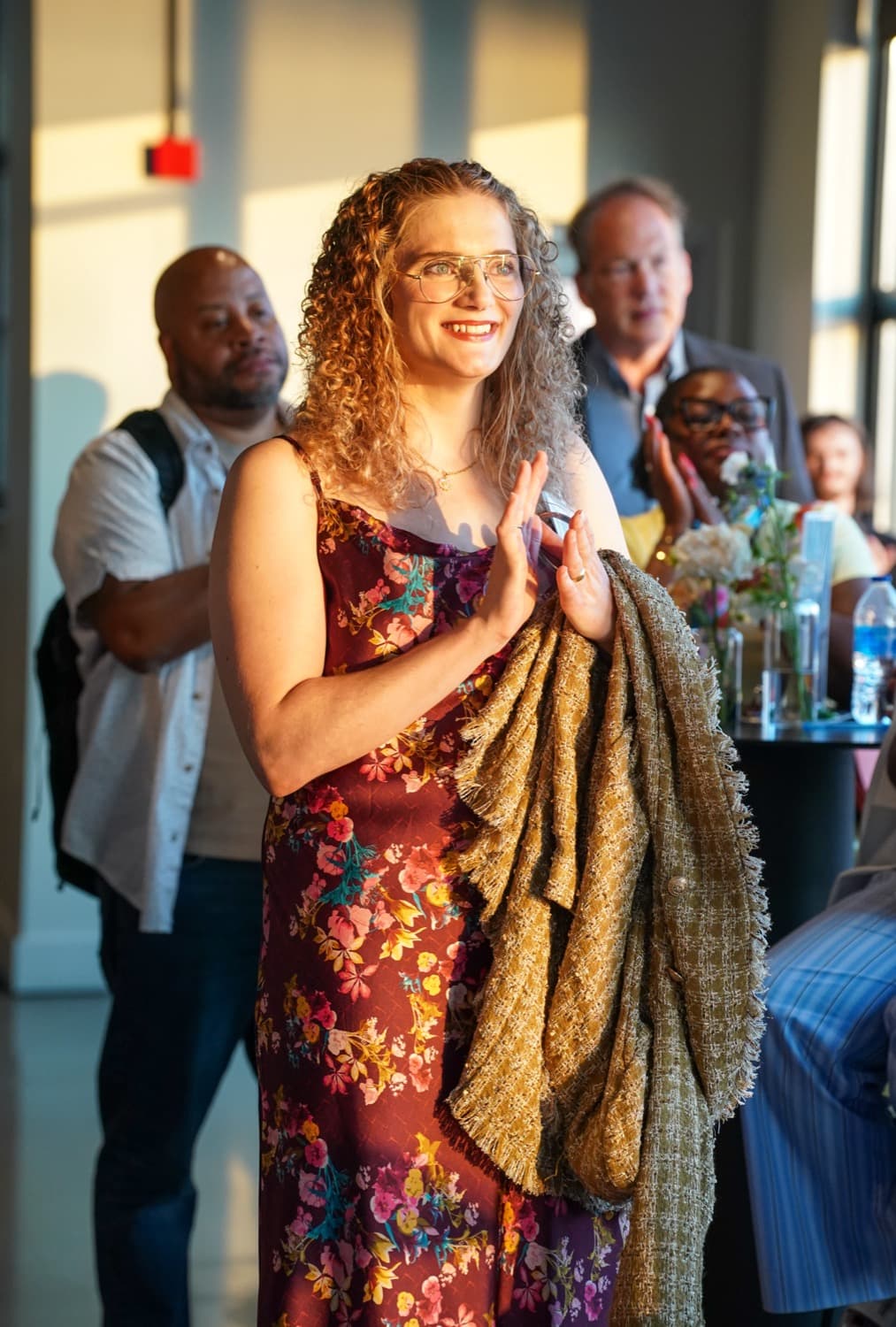 Applause during the toasts